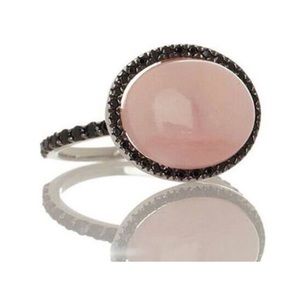 Rarities Carol Brodie NWT Pink Opal Black Spinel Ring Size 8 💖🖤 Price firm!